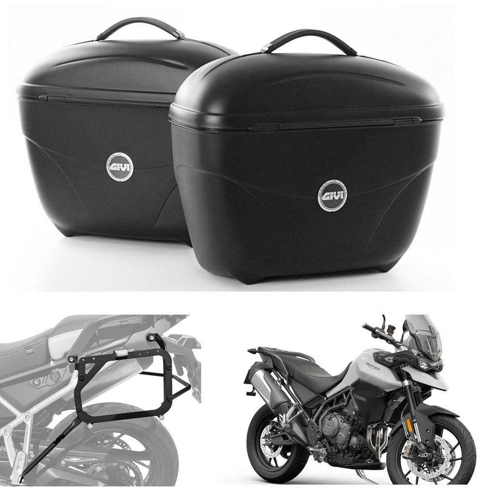 Kit Par Bau Givi E21N + Suporte Scam Spto512 Para Tiger 900