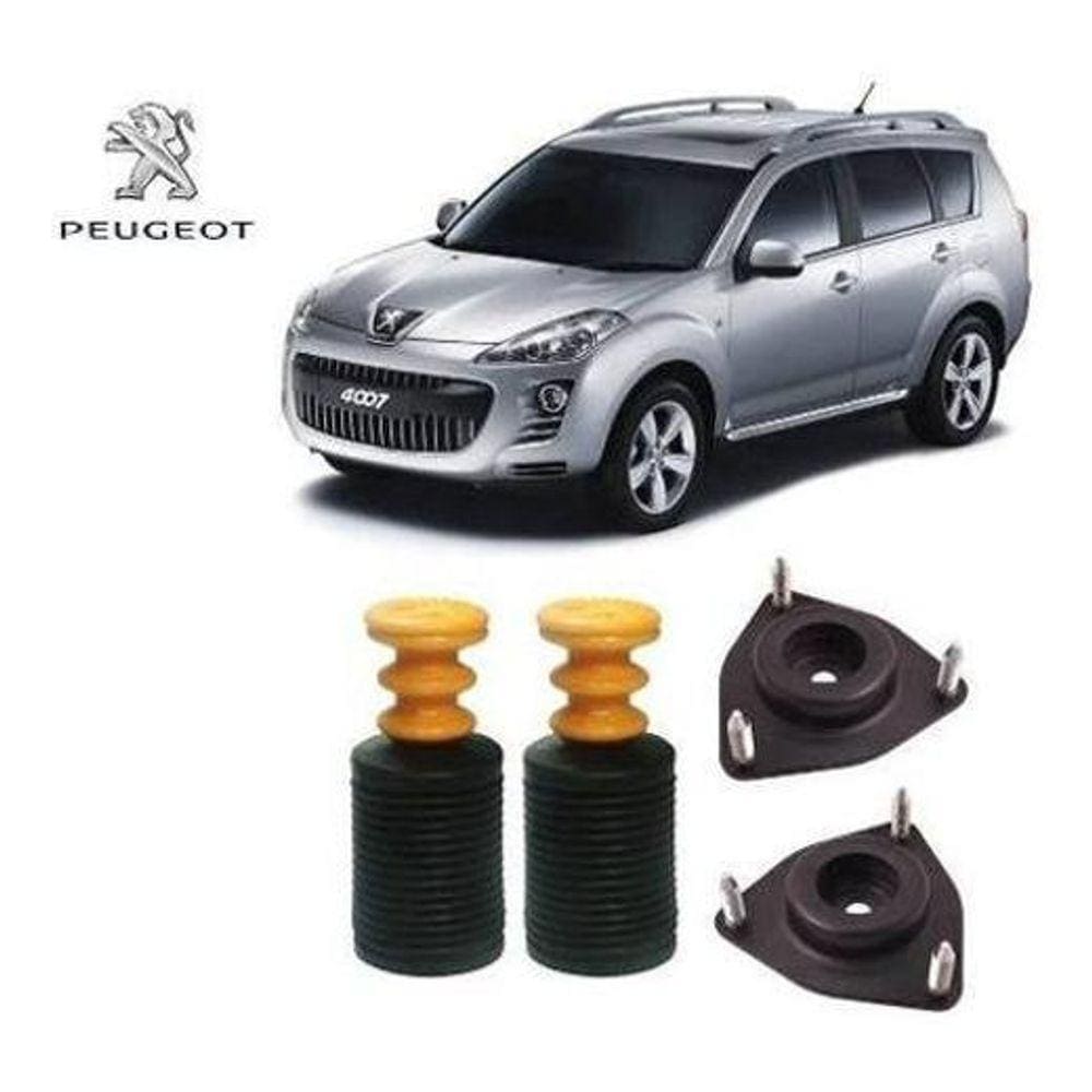 2 Kit Coxim Batente Amortecedor Dianteiro Peugeot 4007 2006 2007 2008 2009