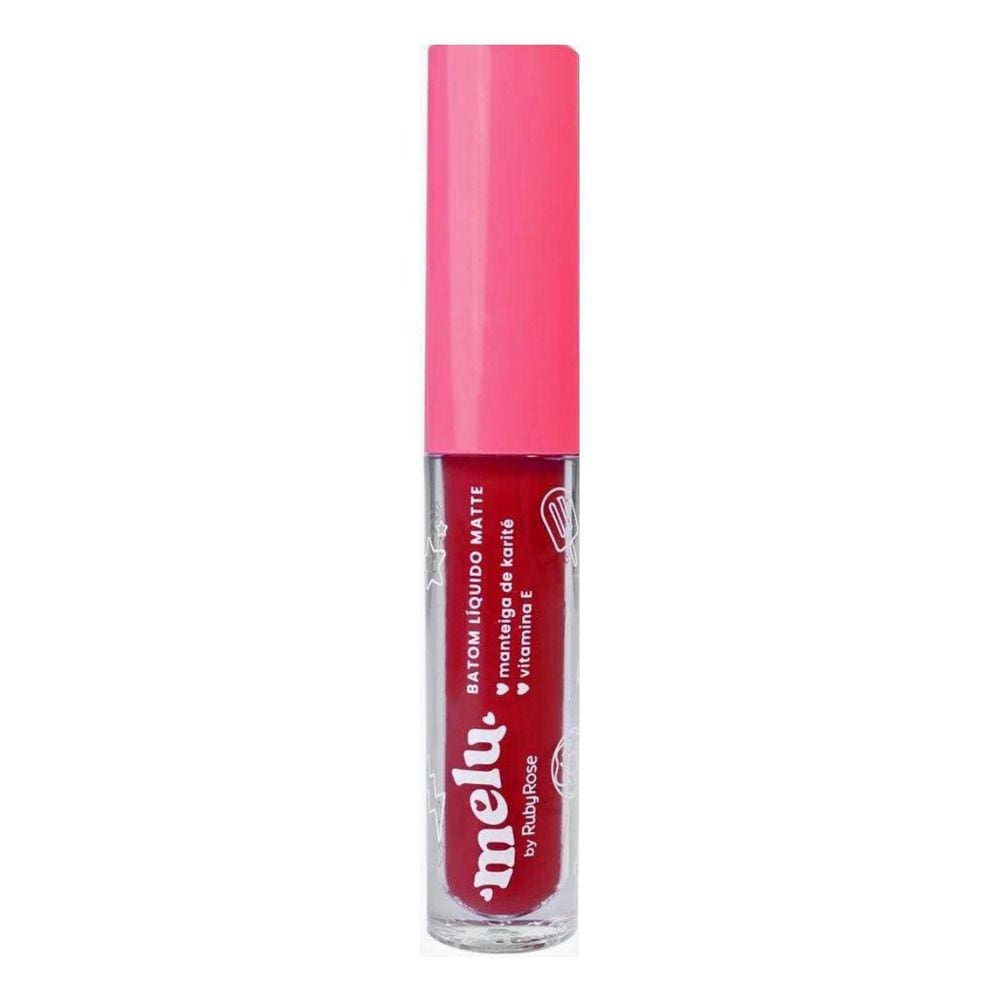 Batom Liquido Matte Melu By Ruby Rose Double Cherry Cm03