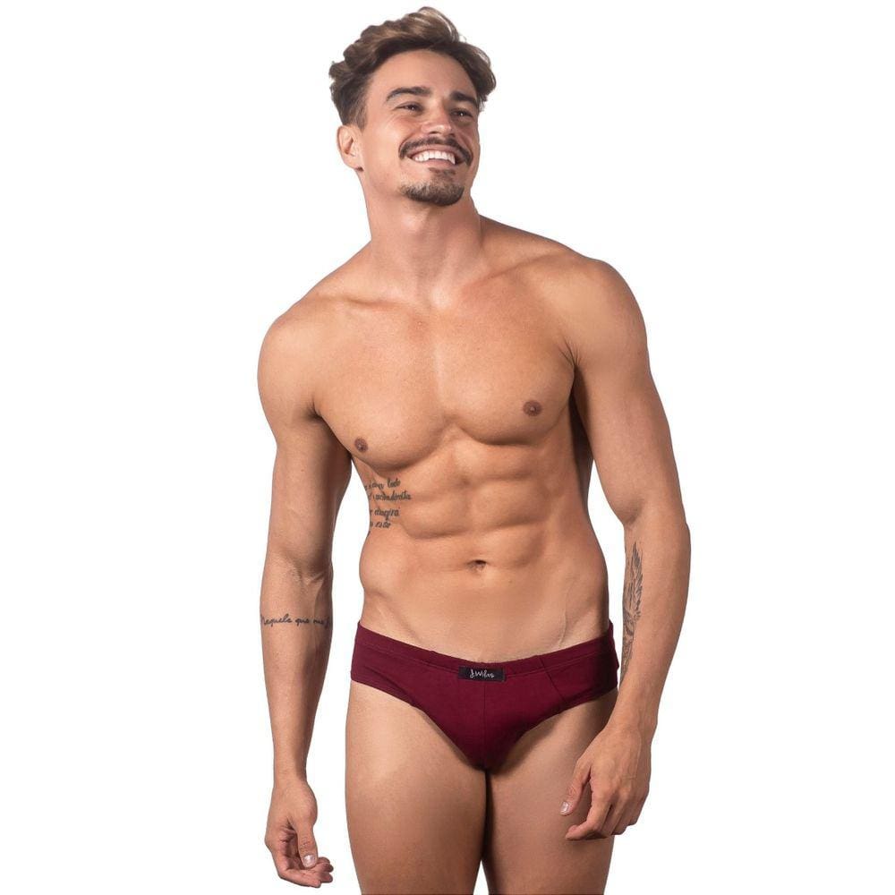 Cueca Vinho Algodão