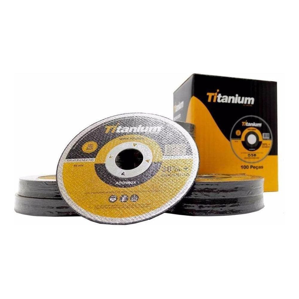 Disco Corte Super Premium 4.1/2 X 1,0 Titanium 100 Peças