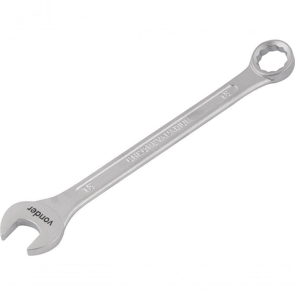 Chave Combinada 15mm Cromo Vanadio Reta - Vonder