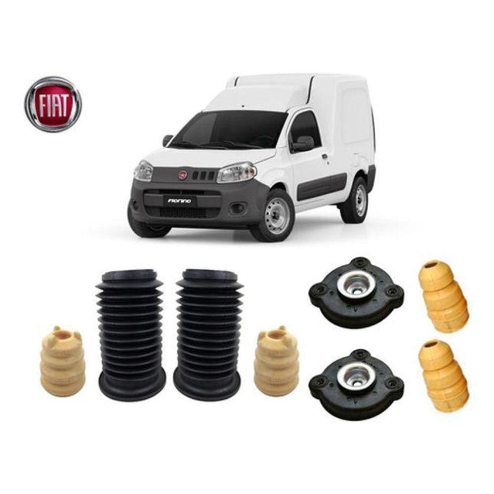 4 Kit Coxim Batente Dianteiro Traseiro Fiat Fiorino 2014