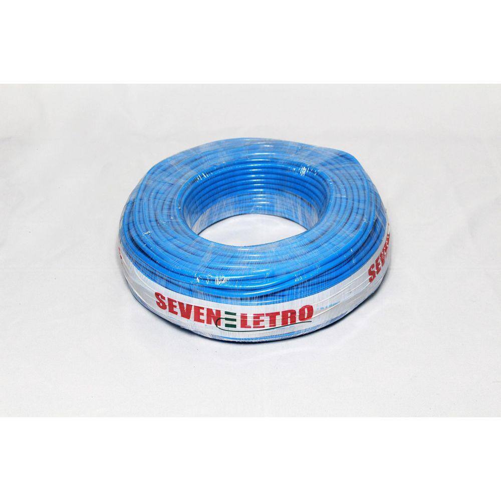 Fios Elétricos Antichamas Flexíveis 10mm 100m Azul - Seven