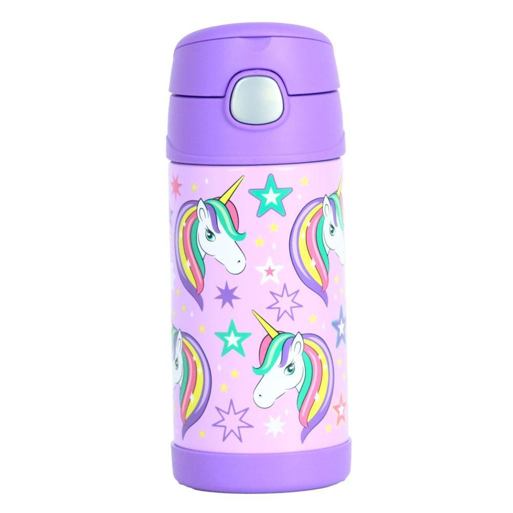 Garrafa Garrafinha Térmica Infantil Thermos 355Ml Unicórnio