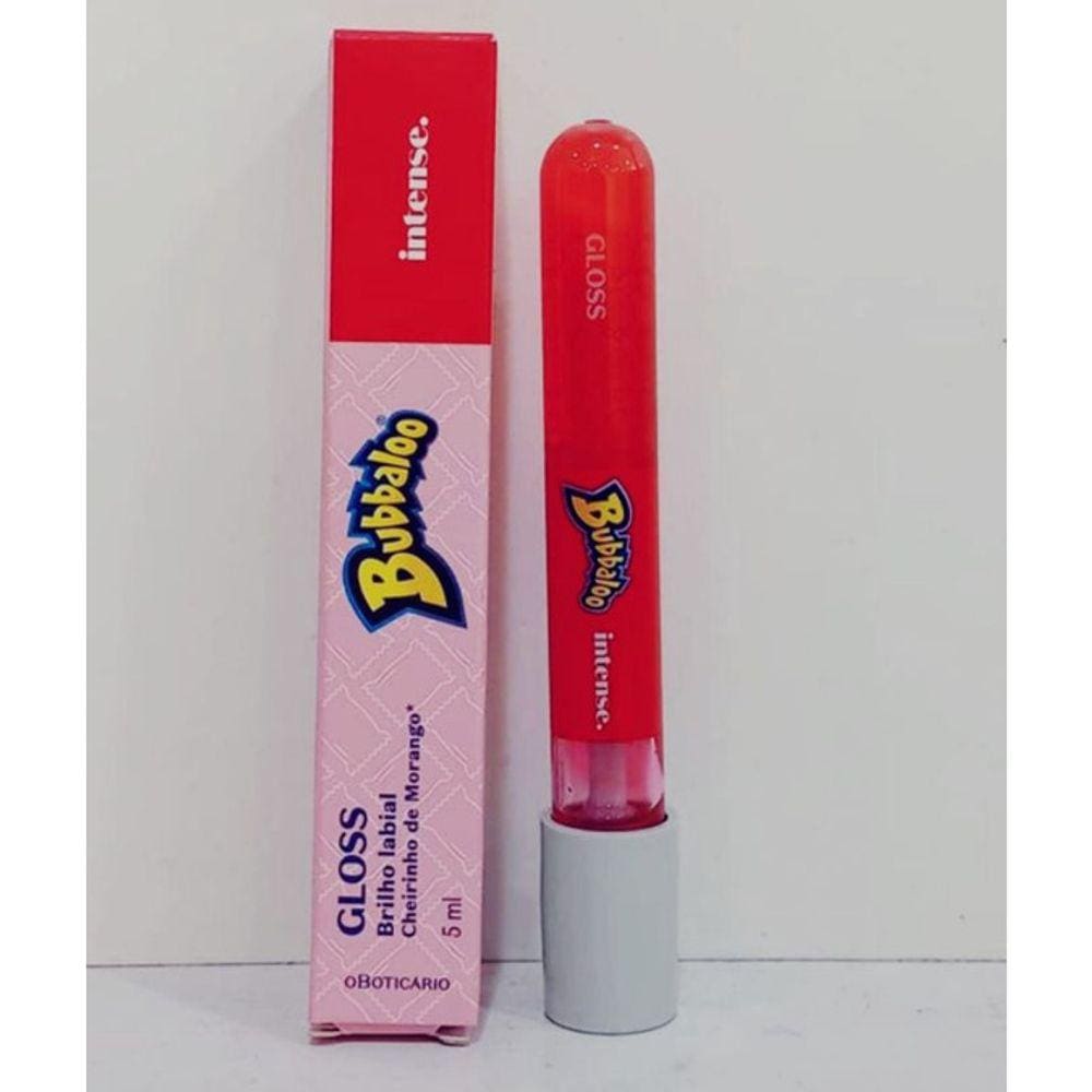 Gloss Labial Vermelho Morango Intense Bubbaloo 5ml