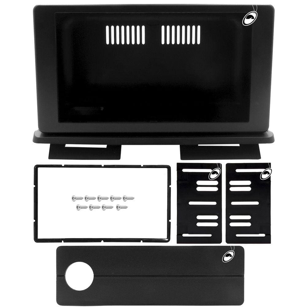 Moldura de Painel 2 Din 7” Polegadas Kangoo 1998 à 2018 Preto