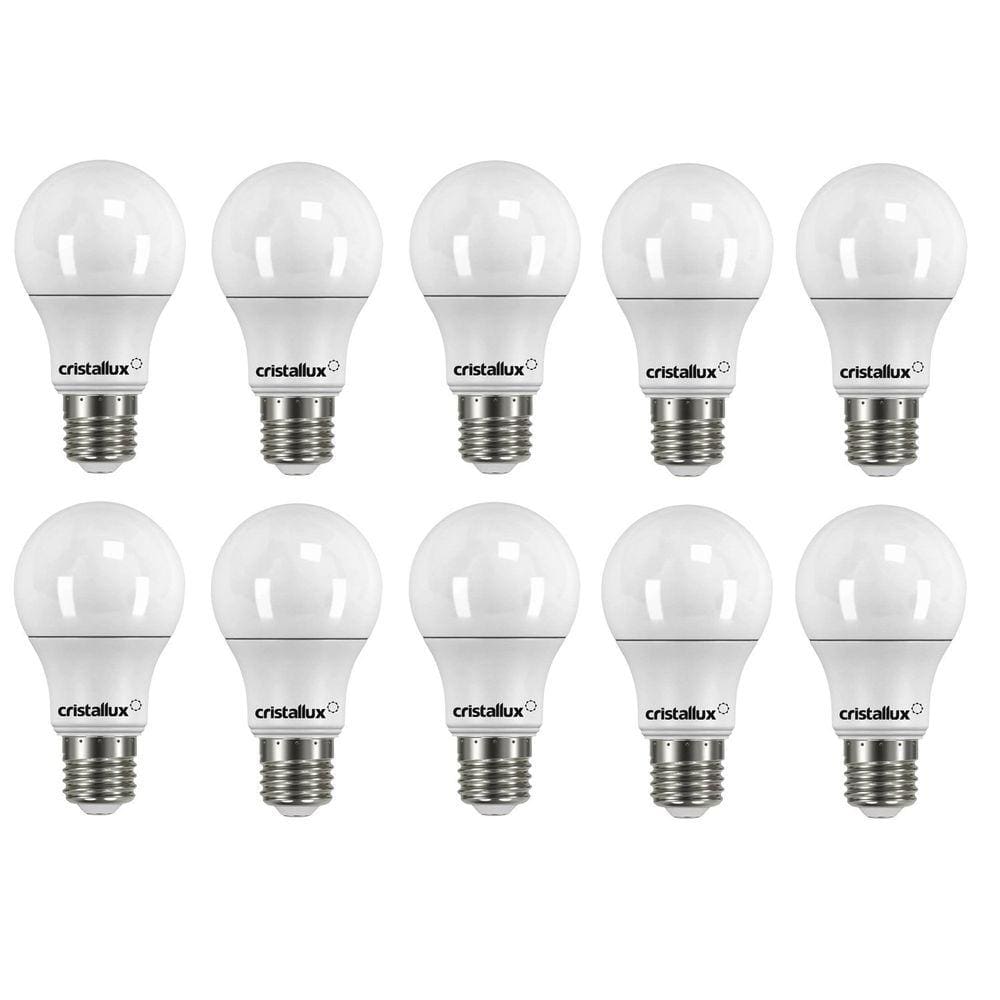 Kit 10 Lampadas Led Bulbo 9W 6500K E-27 Bivolt 810LM - Cristallux
