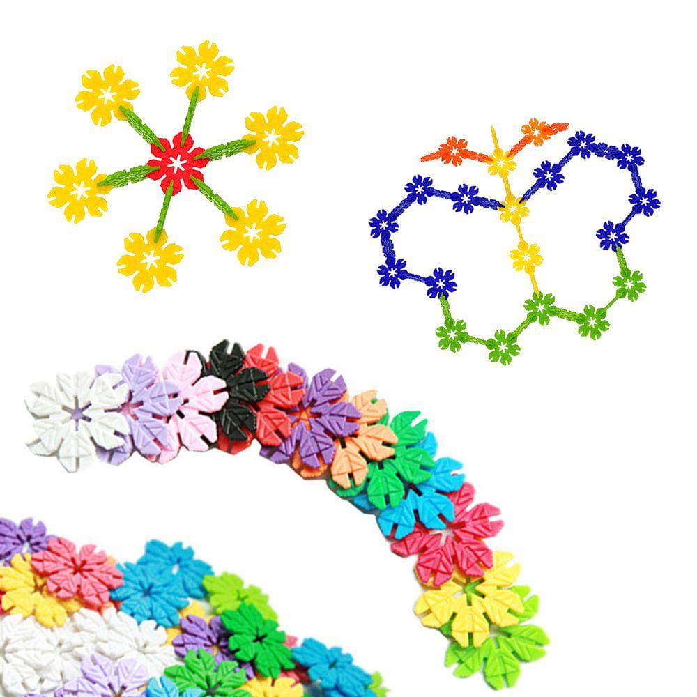 Brinquedo Montar Interativo Plástico Blocos Flocos