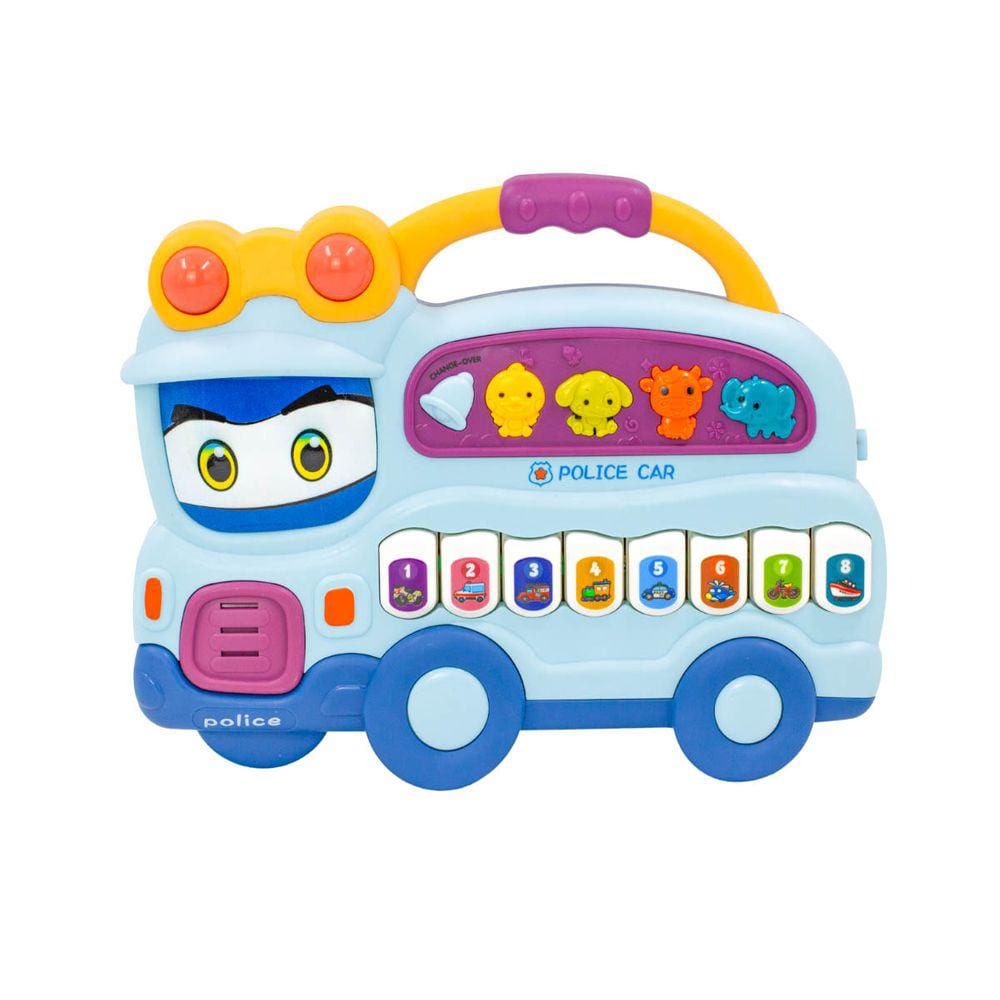 Teclado Piano Musical Bebê - Brinquedo - Som Carros Polícia