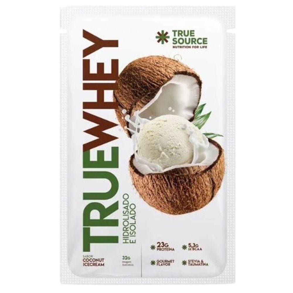 Kit 2X: Proteína True Whey Coconut Ice Sachê True Source 34G