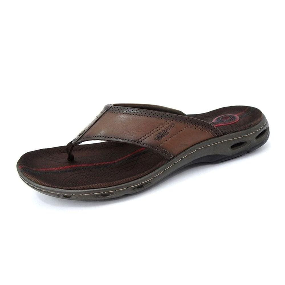 Chinelo de Dedo Masculino Conforto Couro Pegada 530641