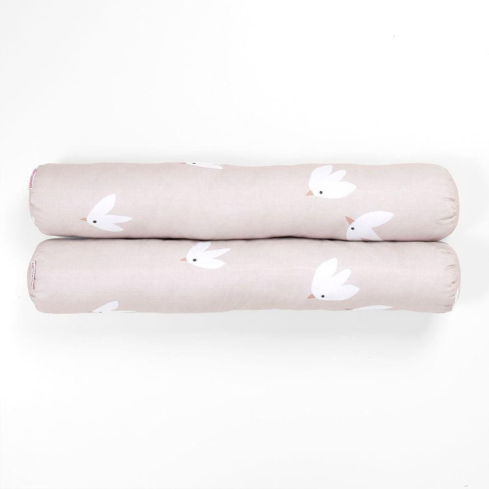 Rolo Lateral 2 Peças Pequeno - Pássaros Rosa