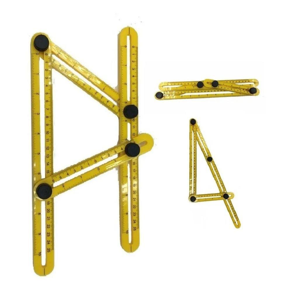 Regua Medidora Esquadro Multi Angulo 5213 Titanium