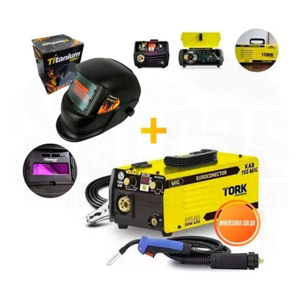 Inver Solda Mig S Gas Kab 150A + Masc Automa Im-6150/1K Biv + Msea-901