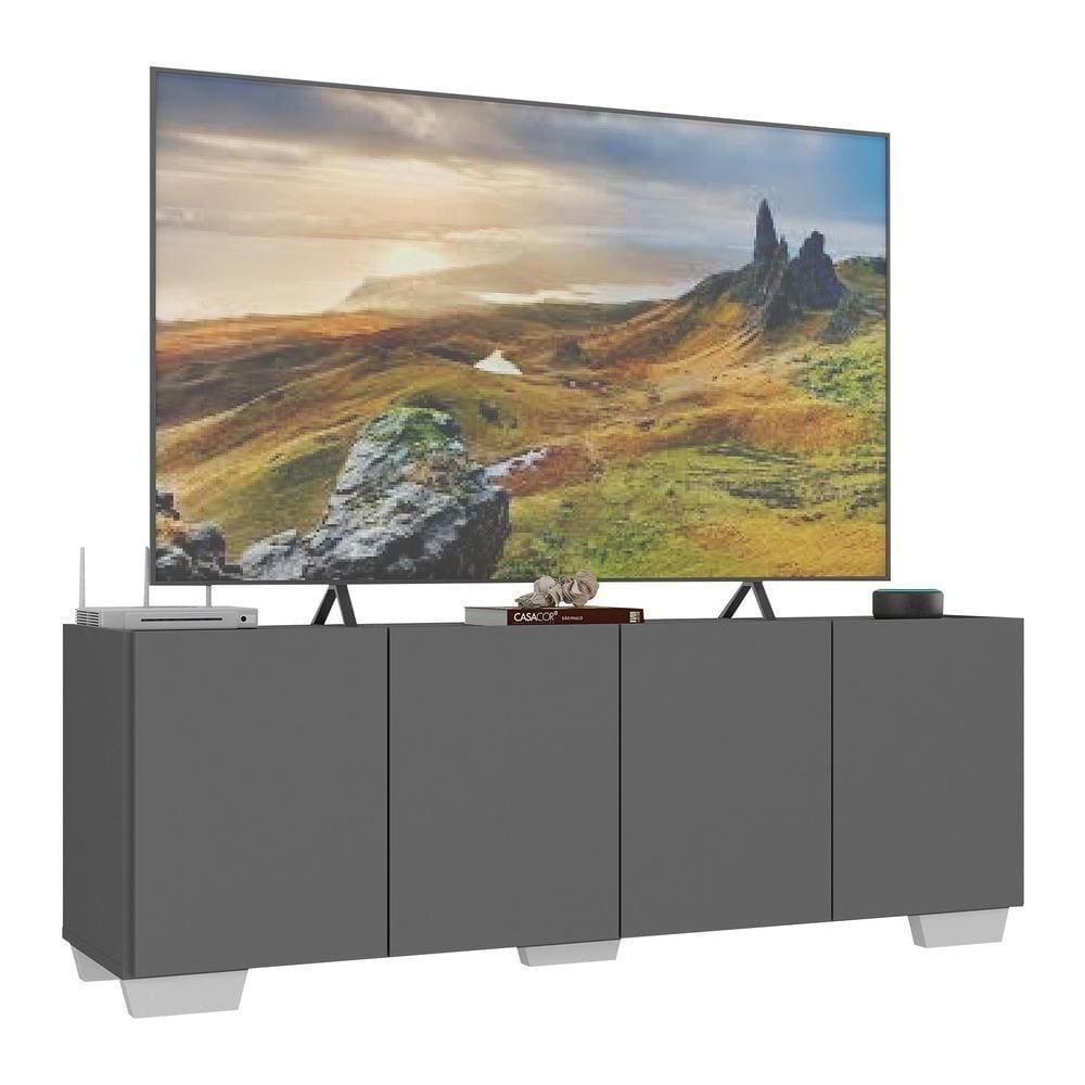Rack Para Tv Até 50 Polegadas Com Mp1072 Grafite branco