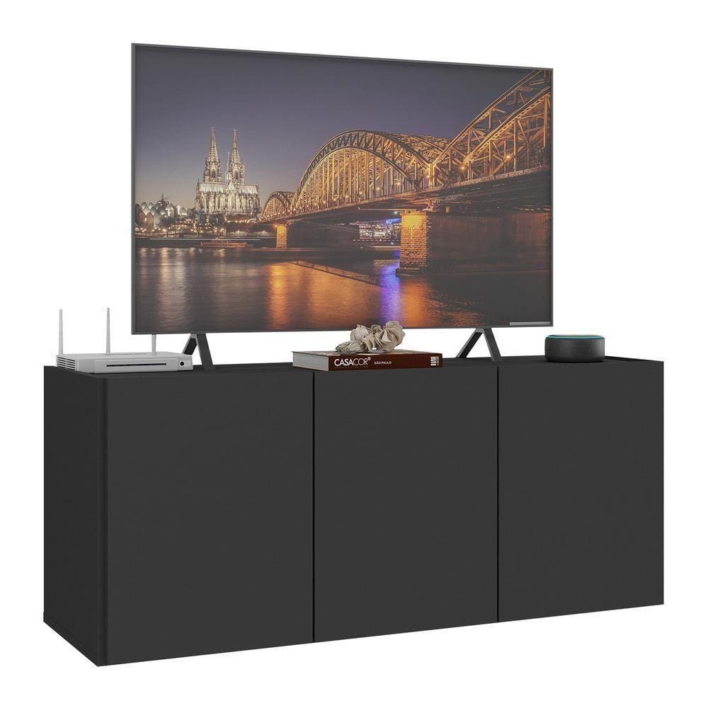 Rack Para Tv Até 32 Polegadas Com Suspenso Mp1066 Preto Preto