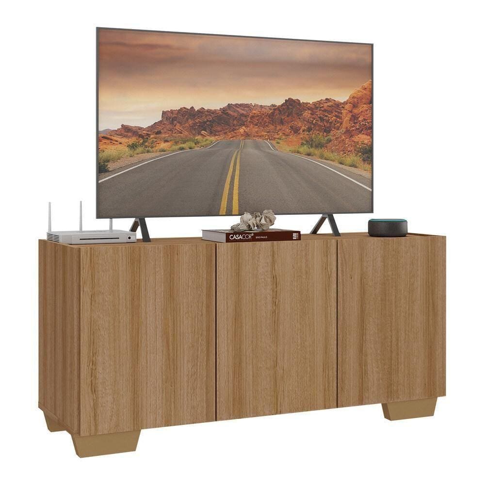 Rack Para Tv Até 32 Polegadas Com Mp1068 Rustic natural