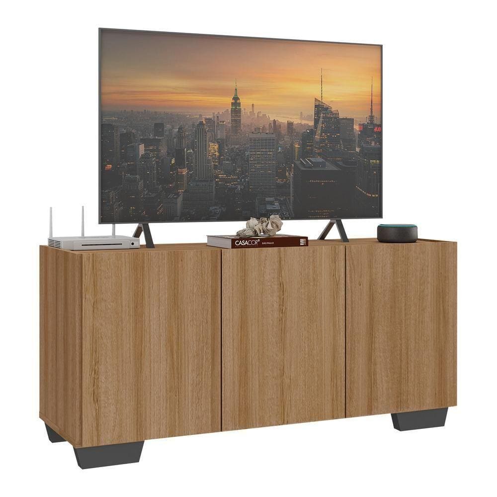 Rack Para Tv Até 32 Polegadas Com Mp1068 Rustic preto