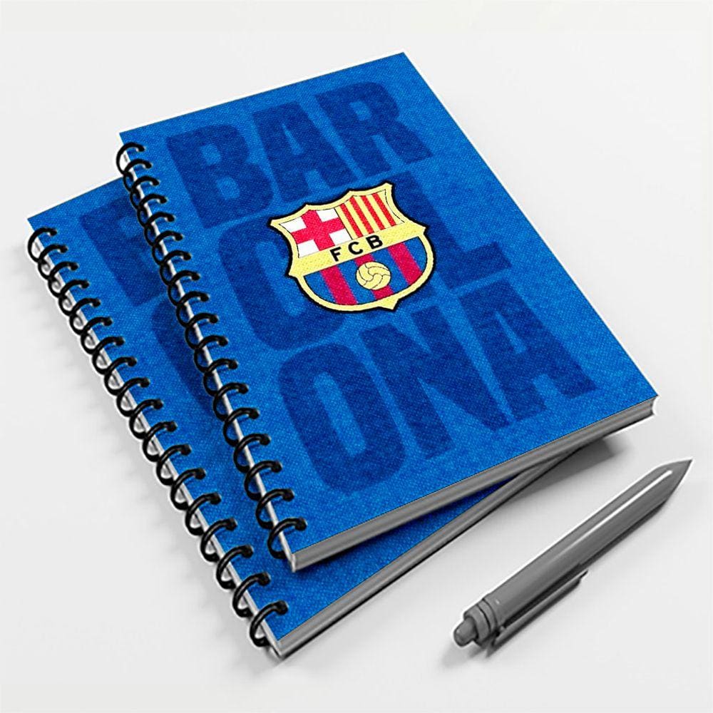 Caderno Universitário 96 Fls Futebol Barcelona Mod. 02