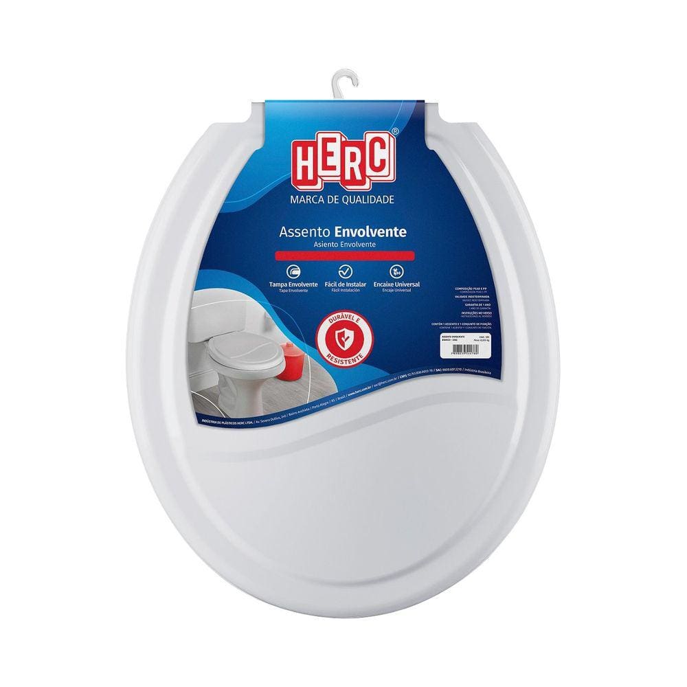 Assento Sanitario Oval Envolvente Ideale Cinza Claro - Herc
