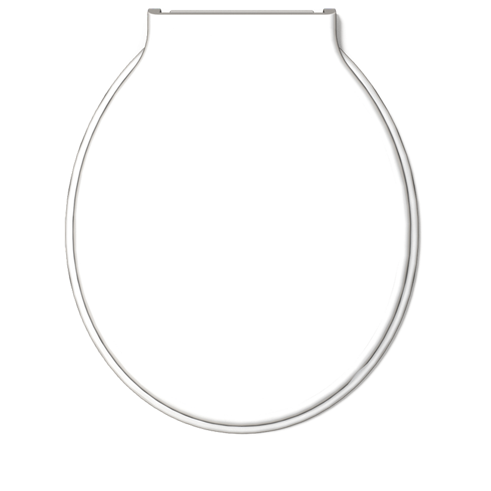 Assento Sanitario Almofadado Economico Oval Branco - Durin
