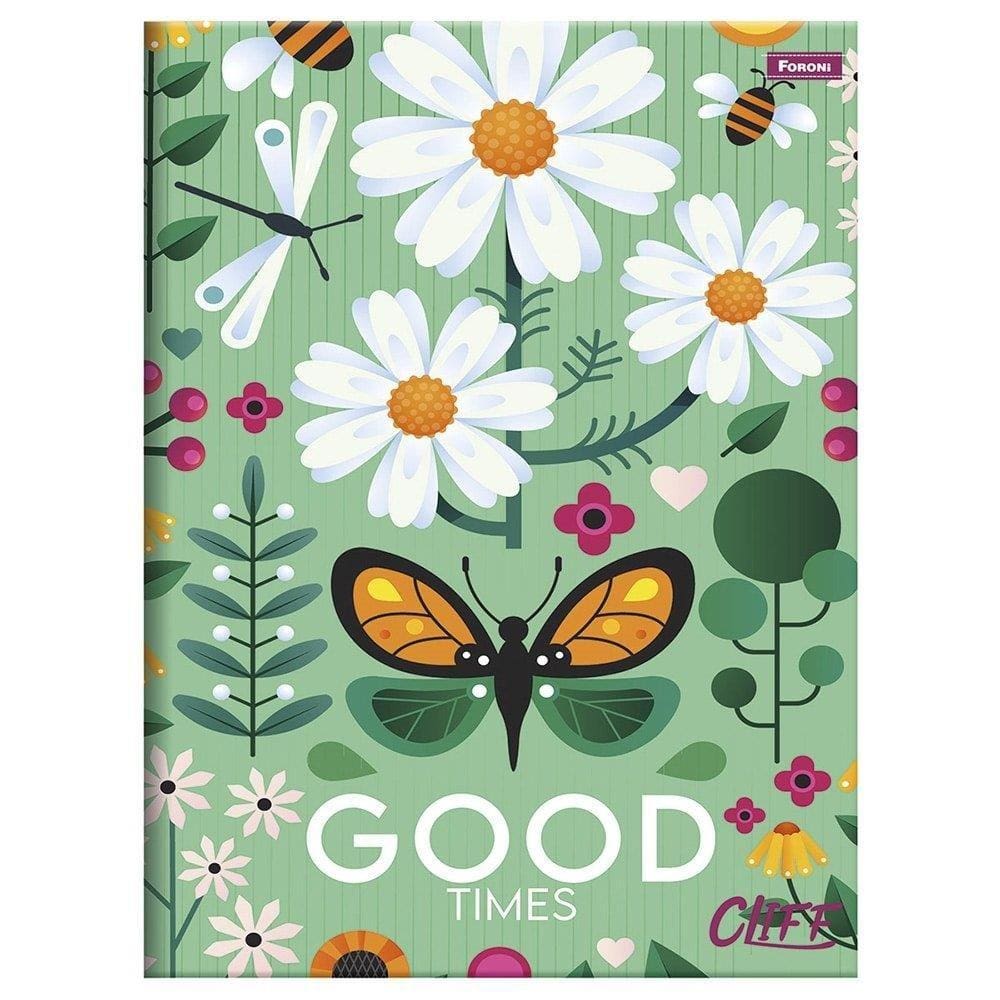 Caderno Costurado Universitário Capa Dura Foroni Cliff 80 Folhas - Embalagem com 5 Unidades