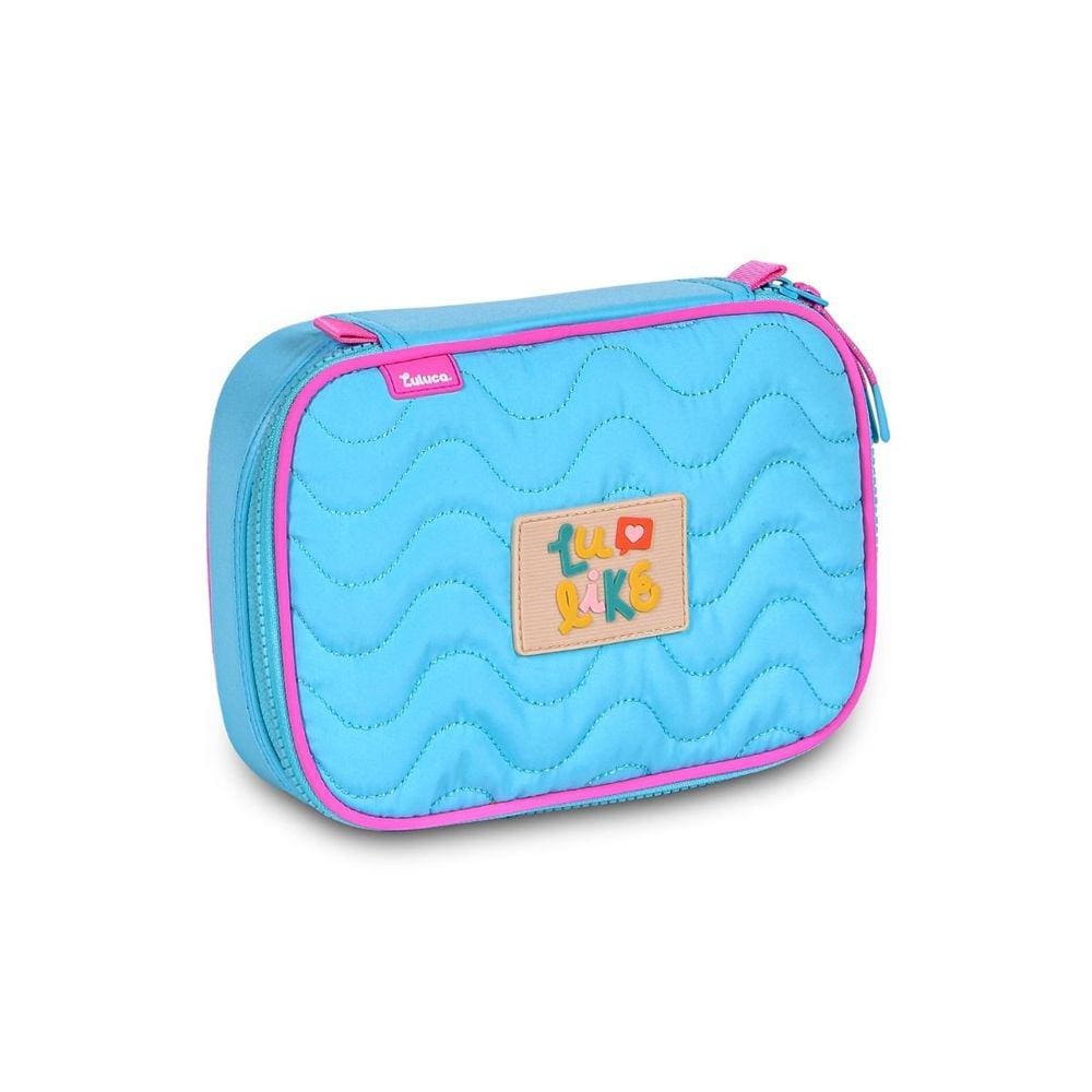 Estojo Box Luluca 36 Elásticos Meninas Escolar Juvenil