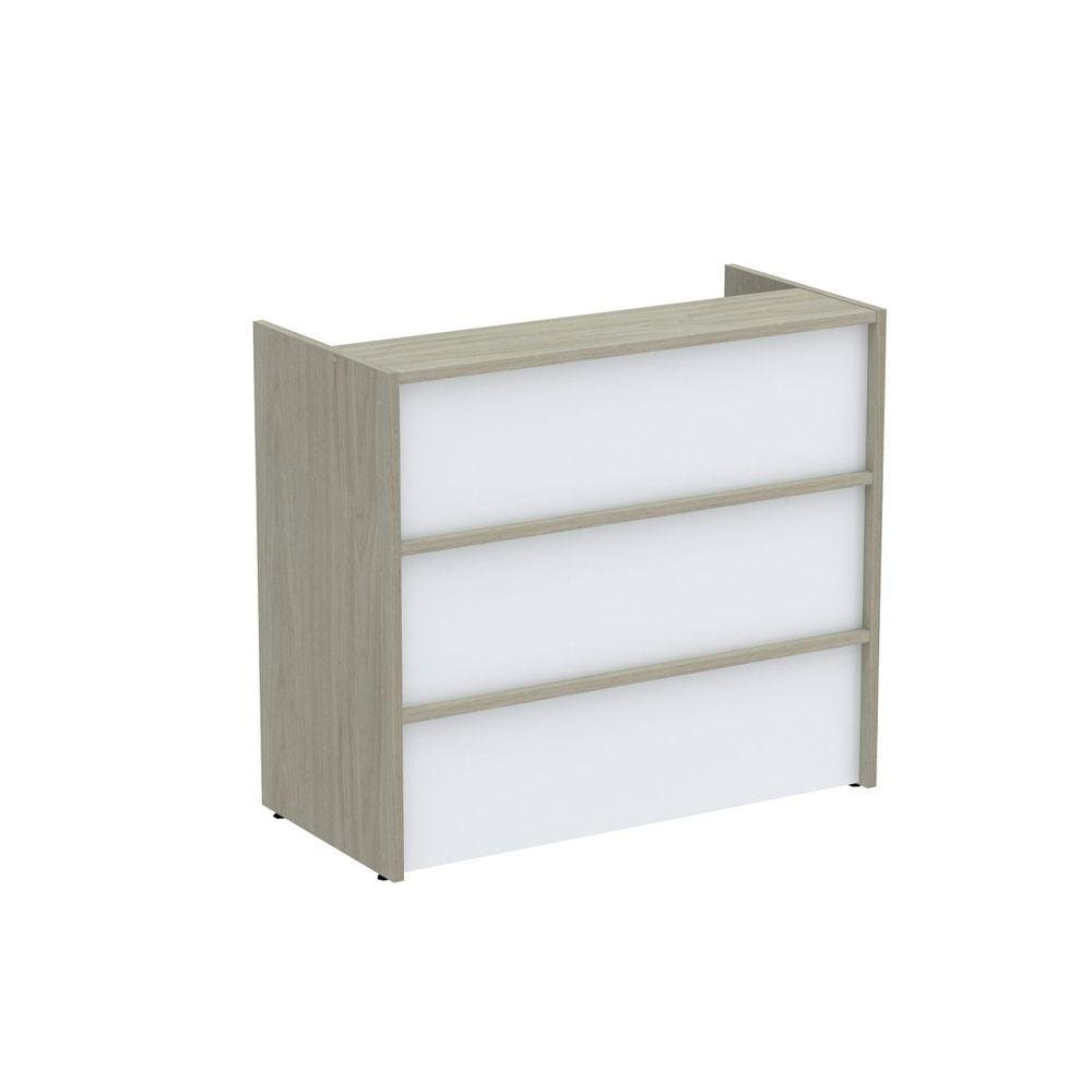 Balcão para Atendimento BCAT1200P25 Nogueira Casablanca/Branco