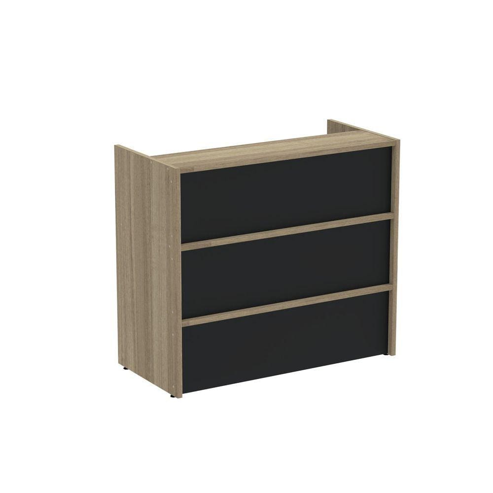 Balcão para Atendimento BCAT900P25 Noce Marromlle/Preto