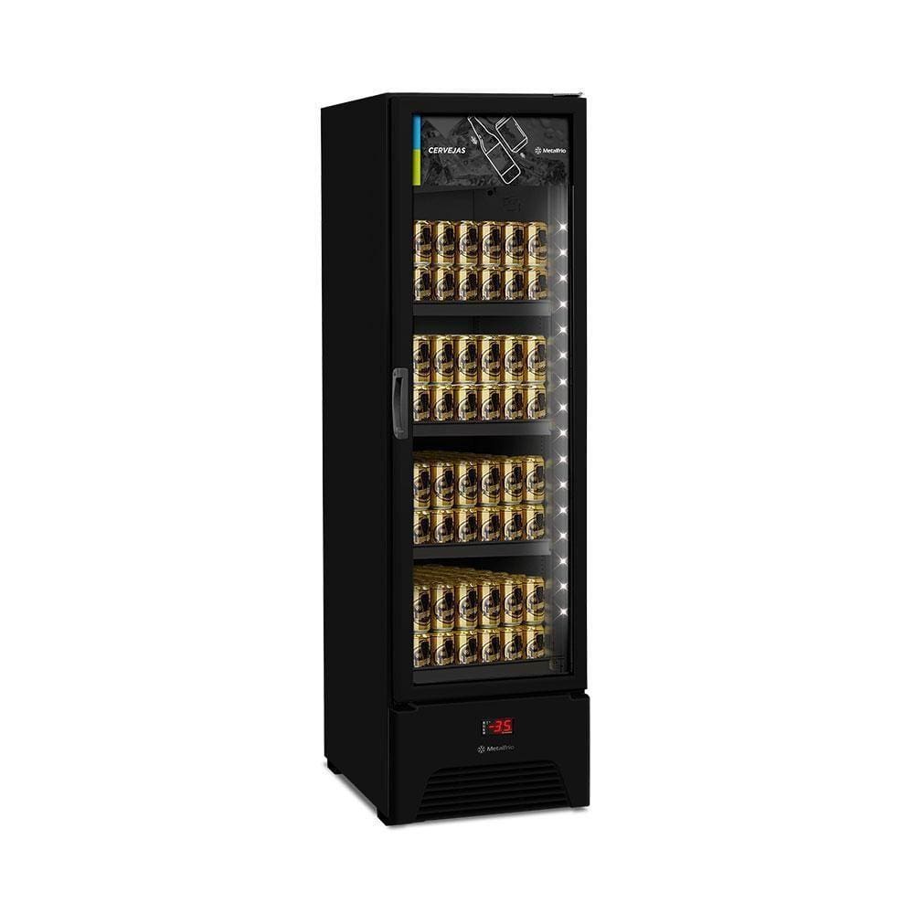 Cervejeira Expositor Vertical Porta De Vidro 293 Litros Vn28rh All Black 127v - Metalfrio 127V