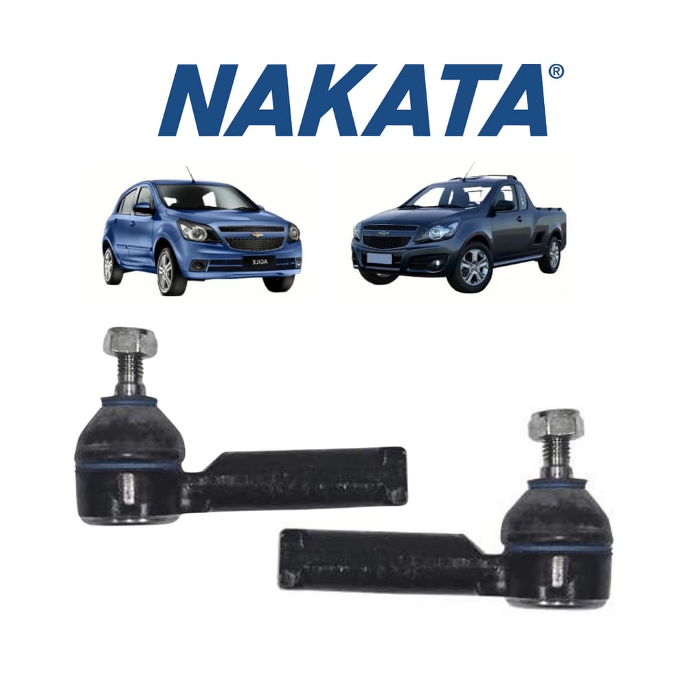 Par Terminal Direção Dianteiro Esquerdo+Direito Nakata Chevrolet Ágile 2010 A 2014