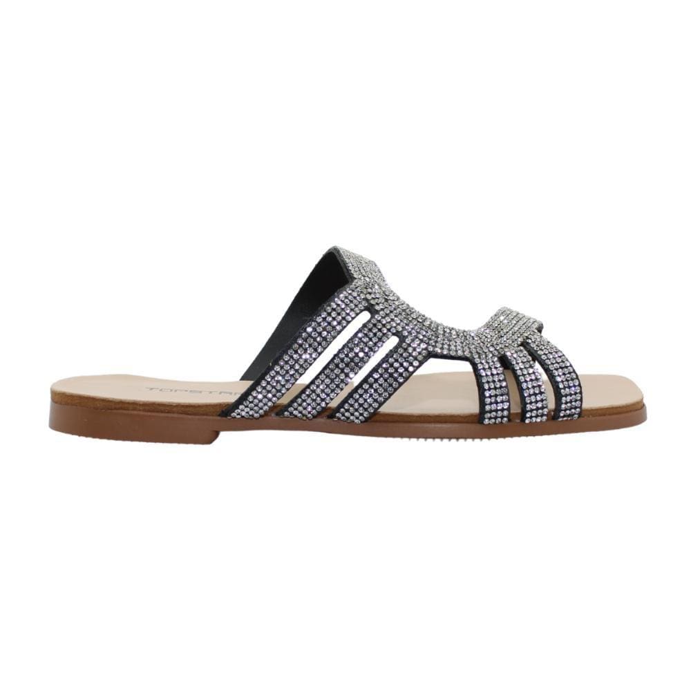 Sandália Feminina Rasteira Strass Topstart Ref:23076