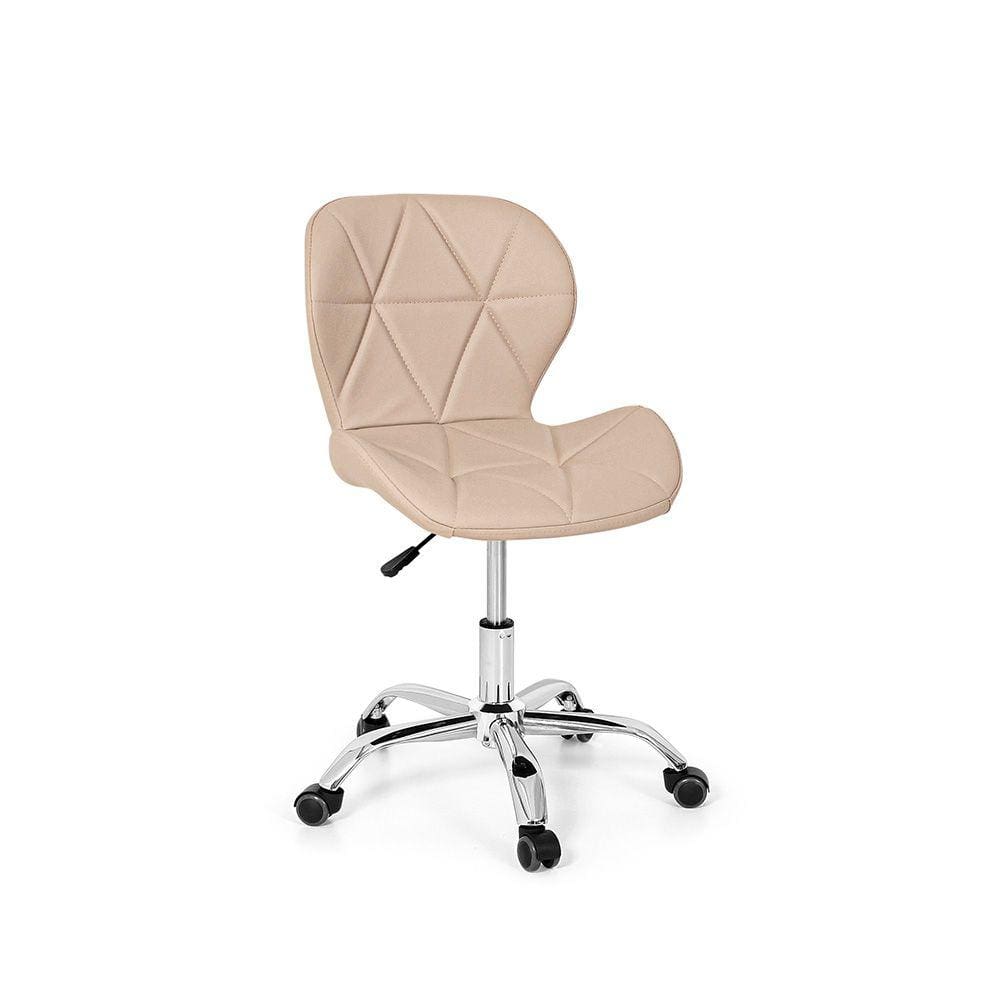 Cadeira Office Eiffel Slim Base Giratória Nude - Cromada
