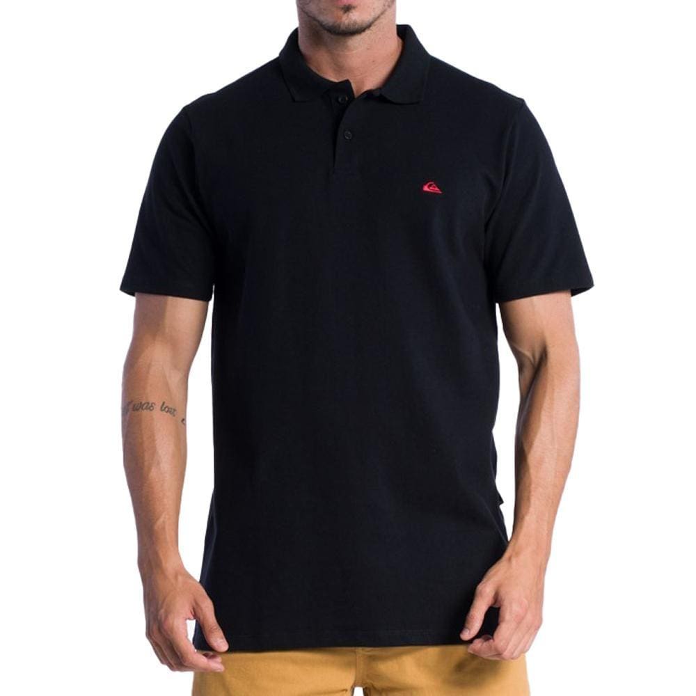 Camisa Quiksilver Polo Embroidery Piquet SM24 Preto