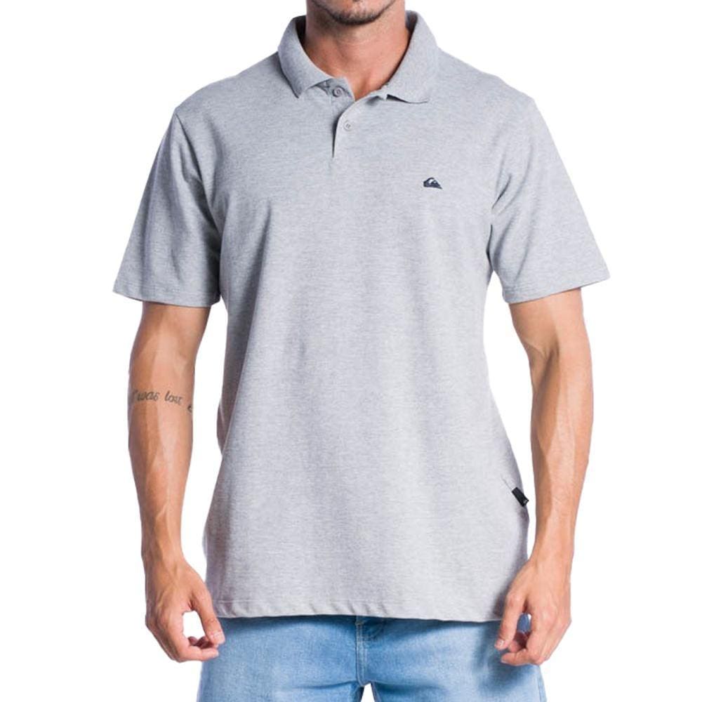Camisa Quiksilver Polo Embroidery Piquet SM24 Cinza Mescla