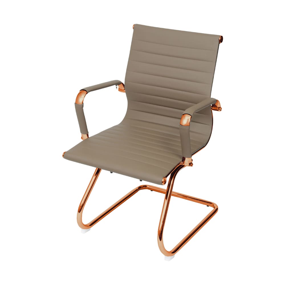 Cadeira De Escritório Eames Caramelo - Fixa | Red Gold