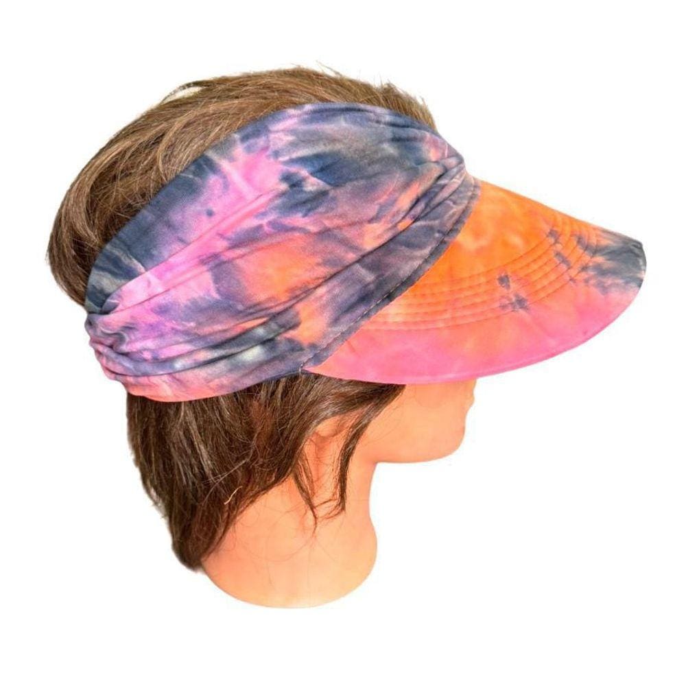 Chapeu Viseira Turbante Colorida Proteção Sol Praia Piscina