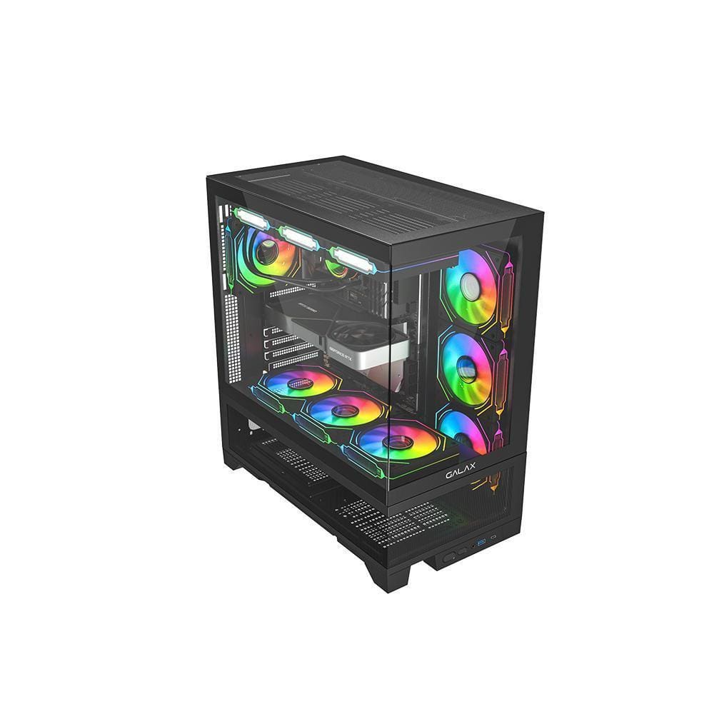 Gabinete Galax Centaurus Black Atx Frontal Vidro Sem Fan