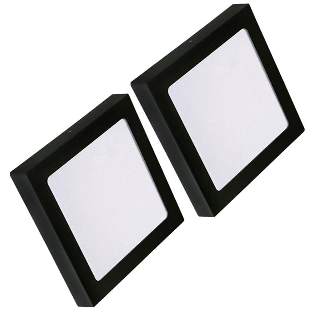 Kit 2 Luminária Led Quadrado 16,1x16,1 Branco 12w