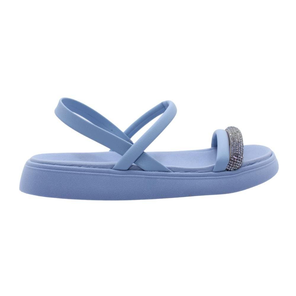 Sandália Feminina Papete Flatform Elástico Moleca Ref:5469.124