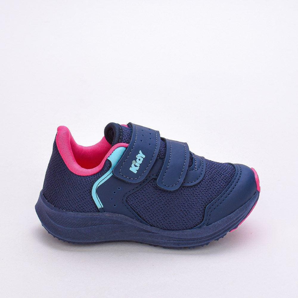 Tênis Infantil Baby Feminino Energy Azul Marinho Pink