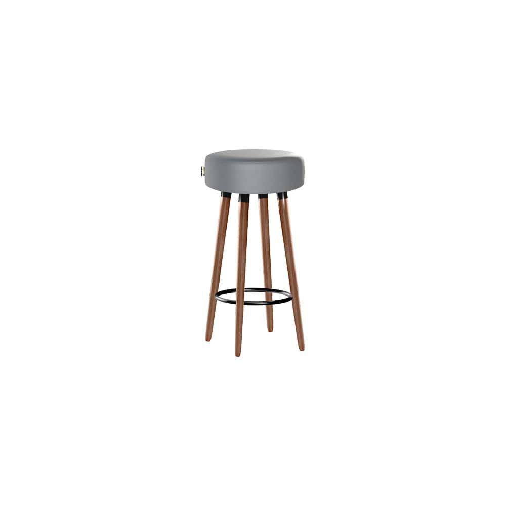 Banqueta Alta Pés Palito Roma Cinza 70cm