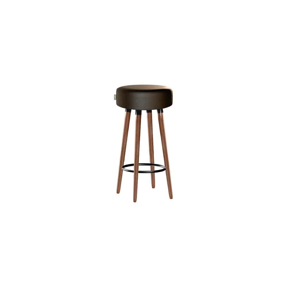 Banqueta Alta Pés Palito Roma Marrom Escuro 70cm