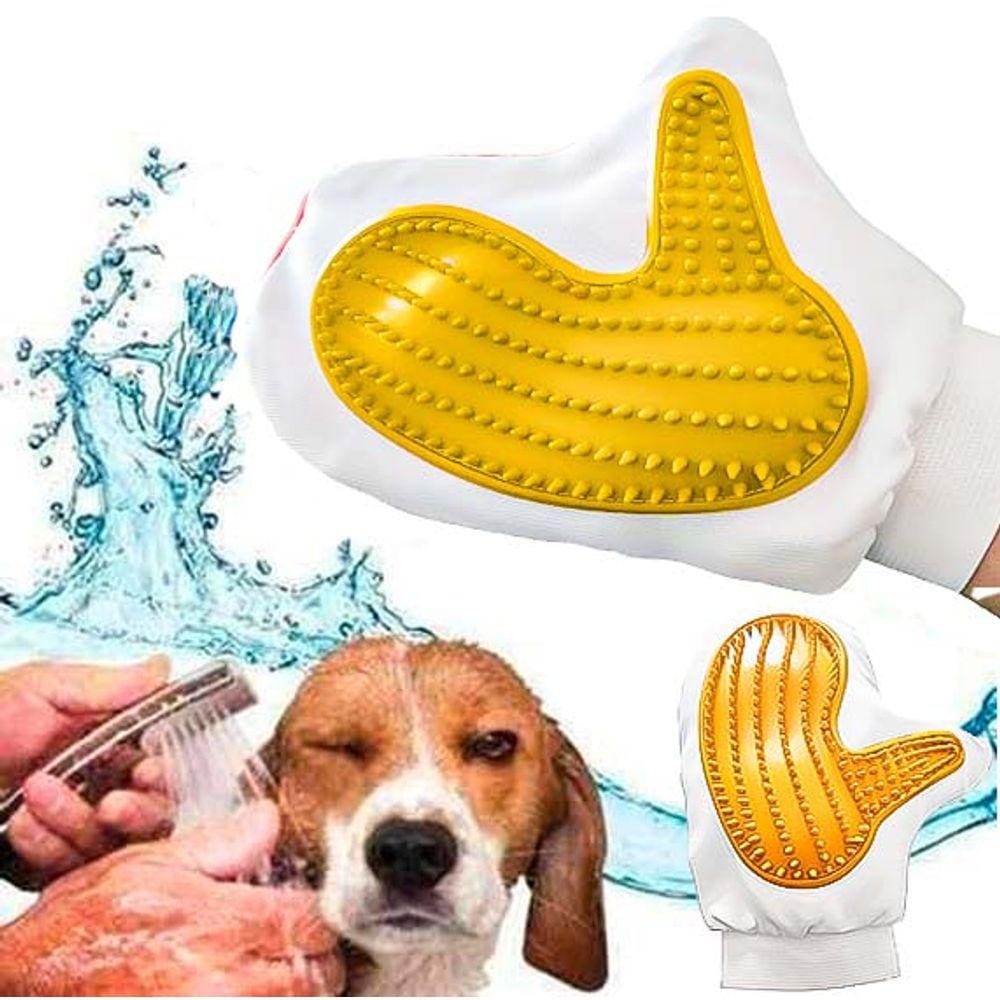 Nova Luva Magnetica Pente Massageadora e Remove E Tira Pelo Banho e Tosa Pet Shop Cães Animais Escova Cachorros e Gatos