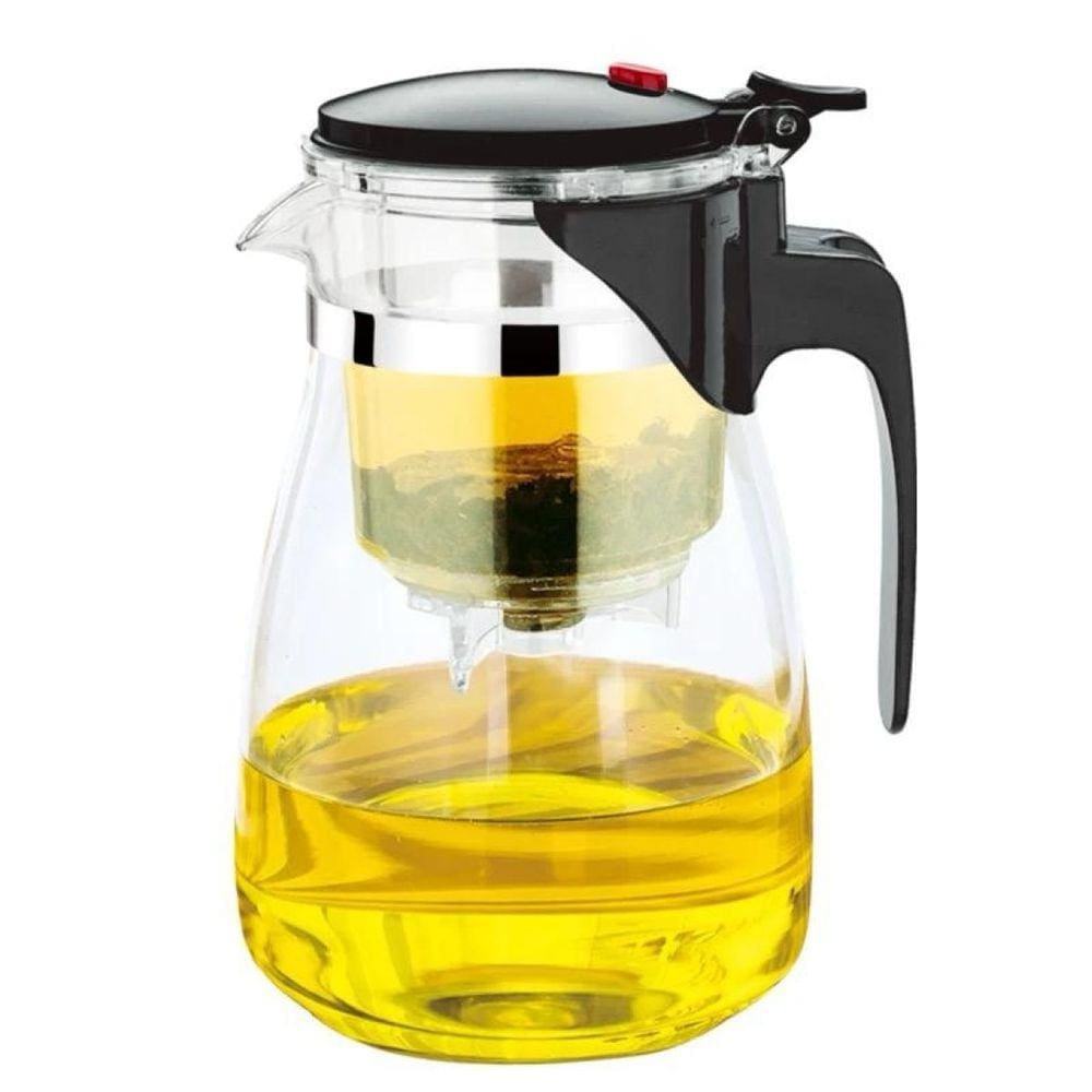 Chaleira de Vidro com Infusor Elegante Jarra com Tampa 900ML