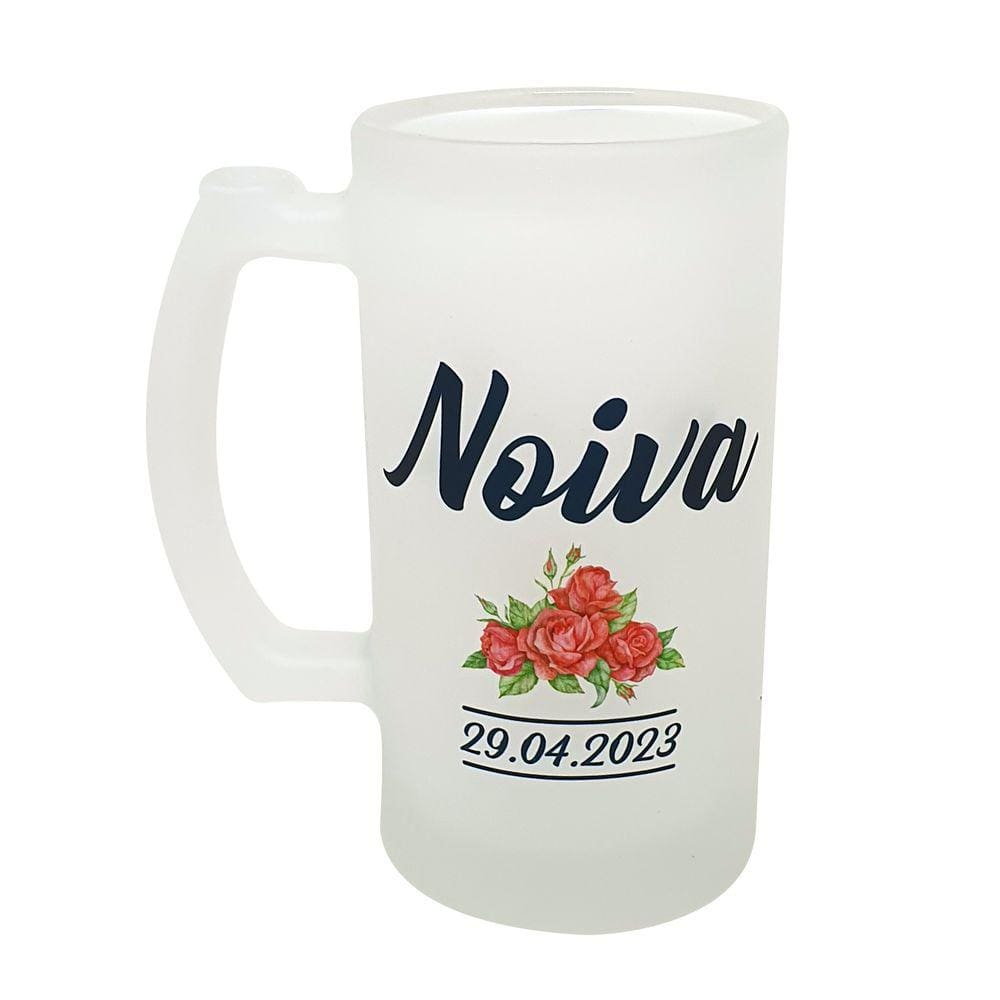 Caneca Vidro Chopp Cerveja Personalizado Casamento Noiva