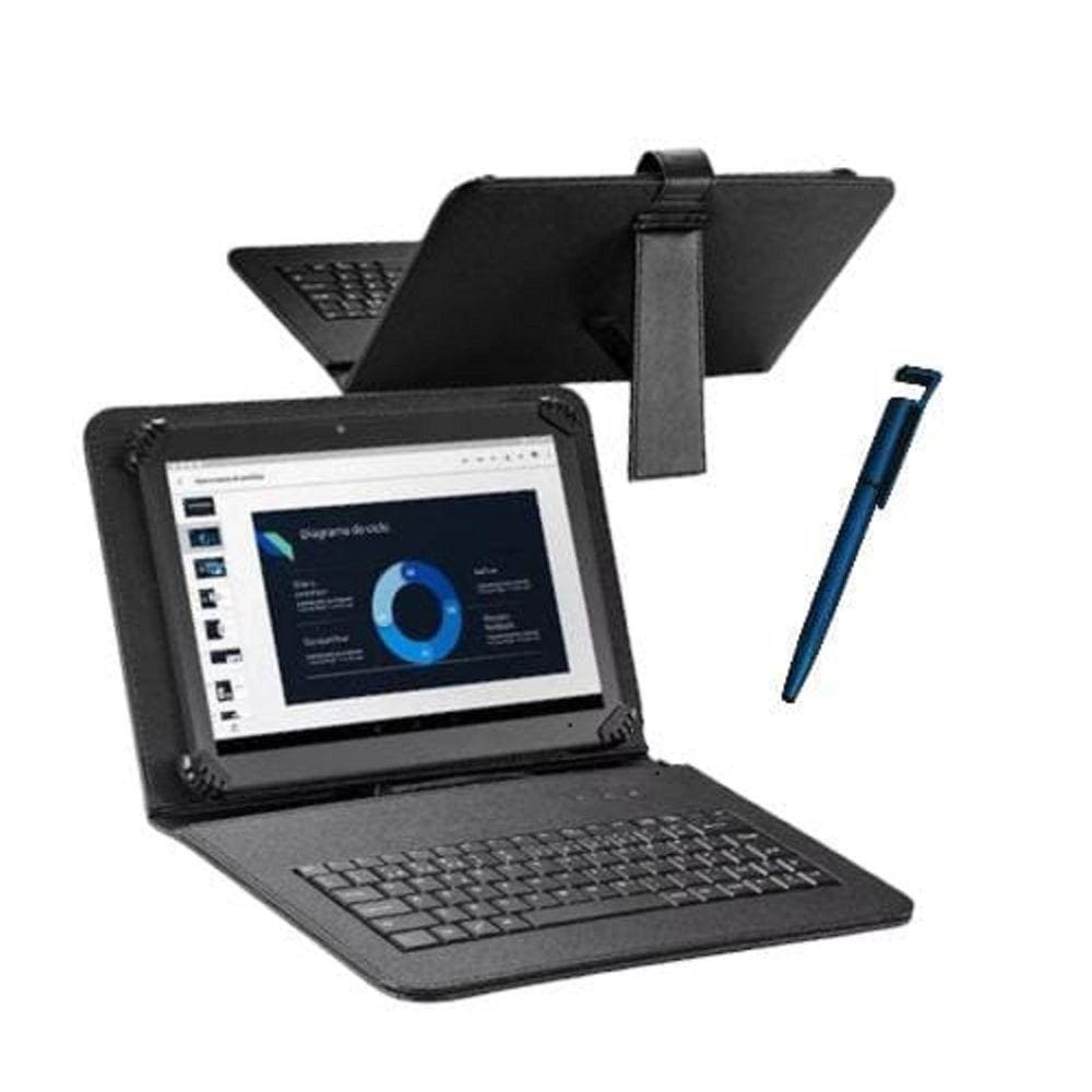 Capa Teclado Para Tablet Amazon Fire HD 10 10.1" + Caneta