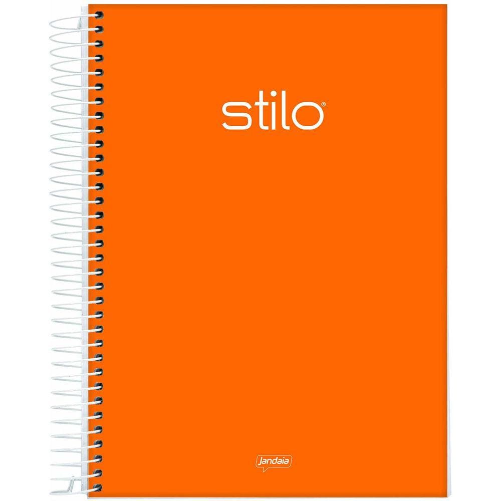 Caderno Stilo Jandaia Laranja 1 Matéria 80  Folhas