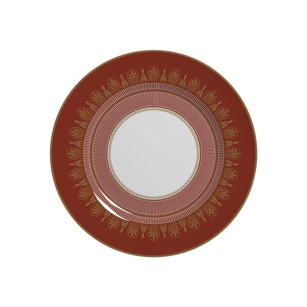 Conjunto 6 Pratos De Sobremesa Plissan Rendado Vermelho 21Cm